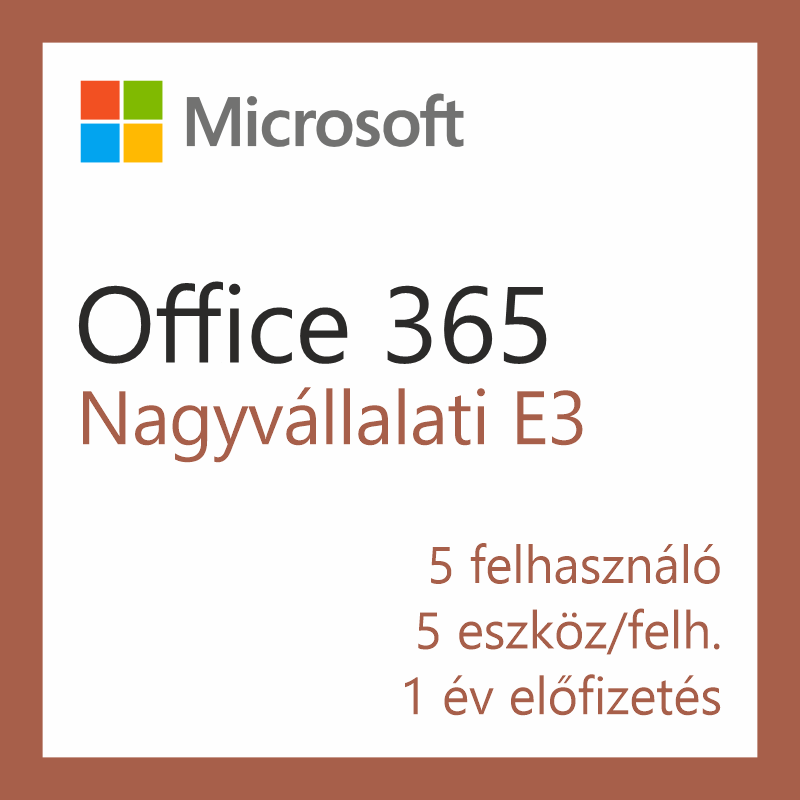 Office 365 E3 (5 user/év)