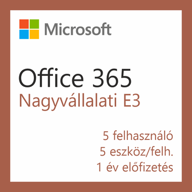Office 365 E3 (5 user/év)