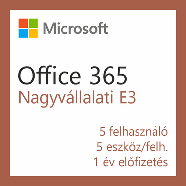 Office 365 E3 (5 user/év)
