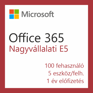 Office 365 E5 (100 user/év)